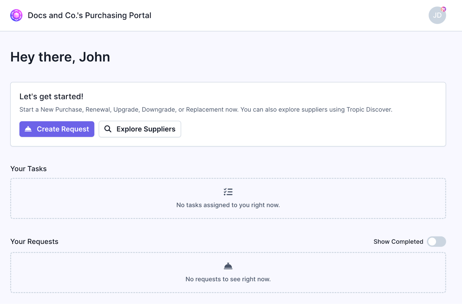 Tropic Purchasing Portal